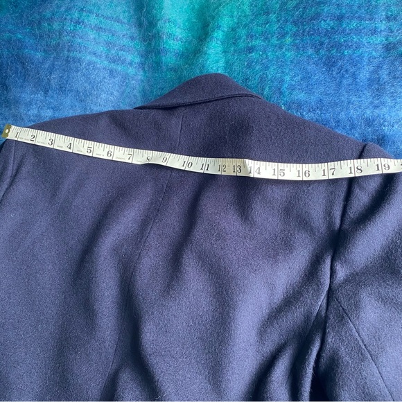 NEW Vintage Lands End with Tags Wool Cashmere Navy Single Button Blazer - Picture 11 of 17
